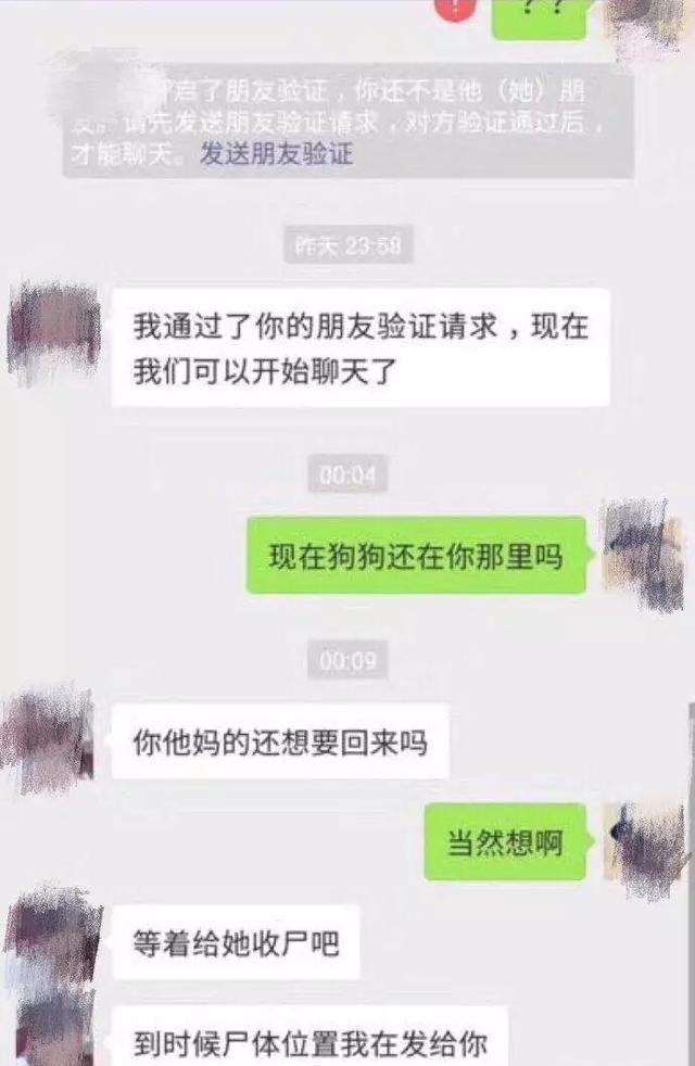 女子养狗，向主人要四千多，被发现后威胁要等收尸。