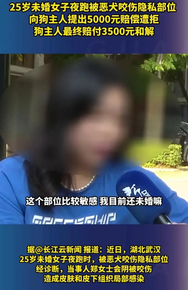 25岁女子夜跑遇惊魂一幕，被狗咬伤下体，狗主人只愿赔2000元